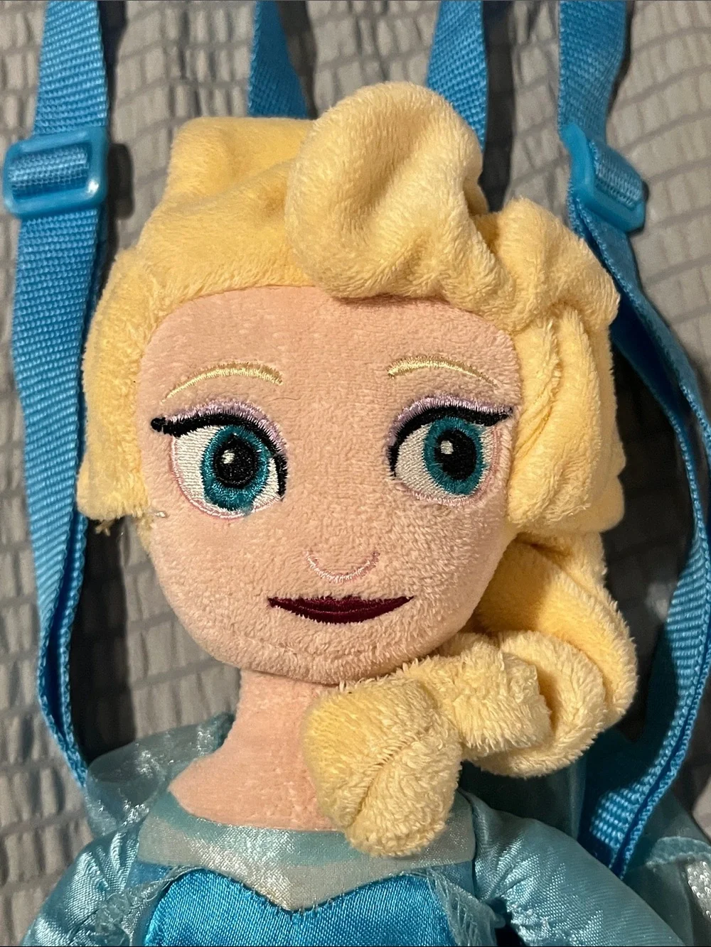 Disney Frozen Elsa Plush Doll Backpack 2019 Blue Girls Backpack 21”